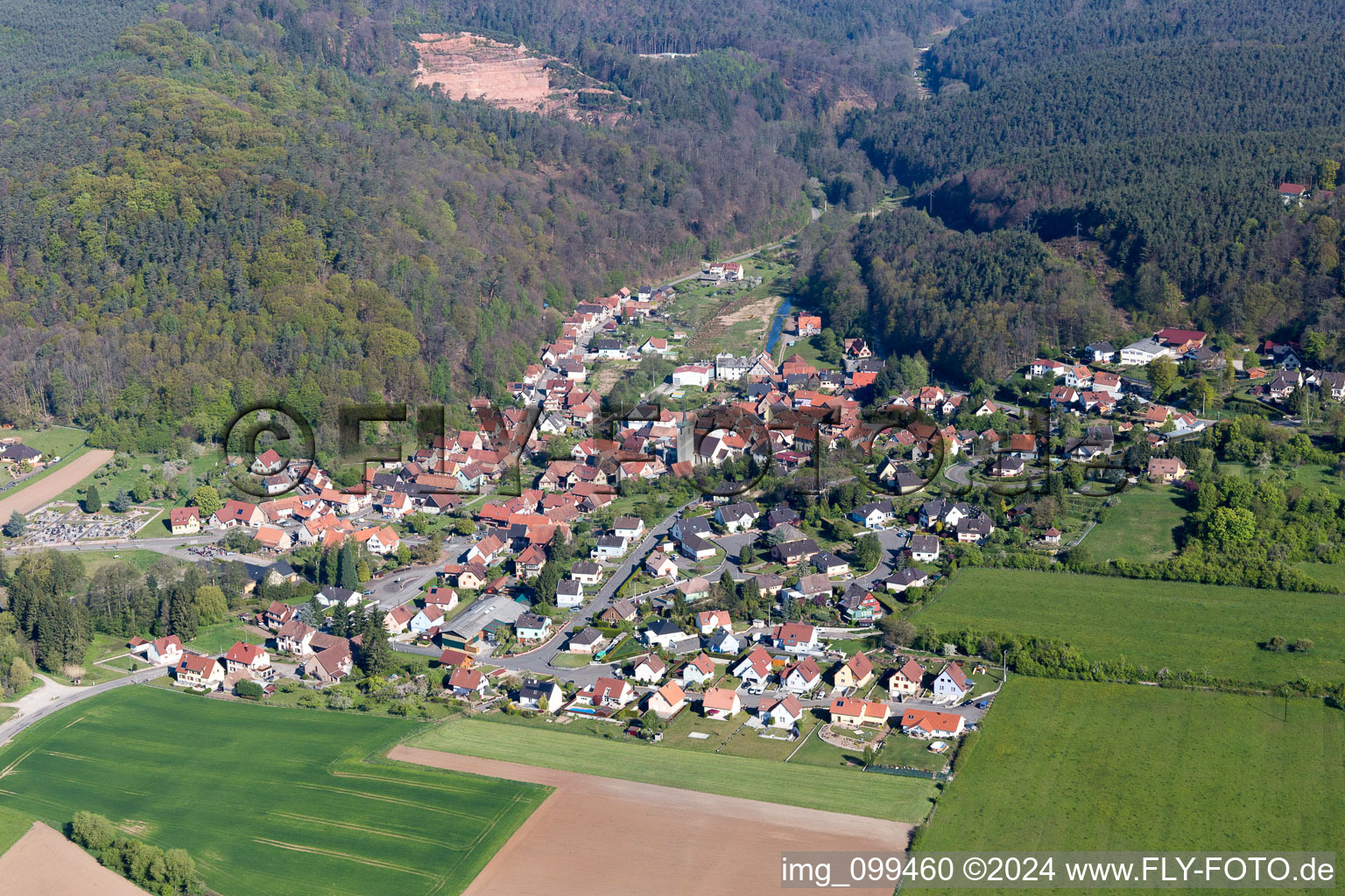 Offwiller in the state Bas-Rhin, France out of the air