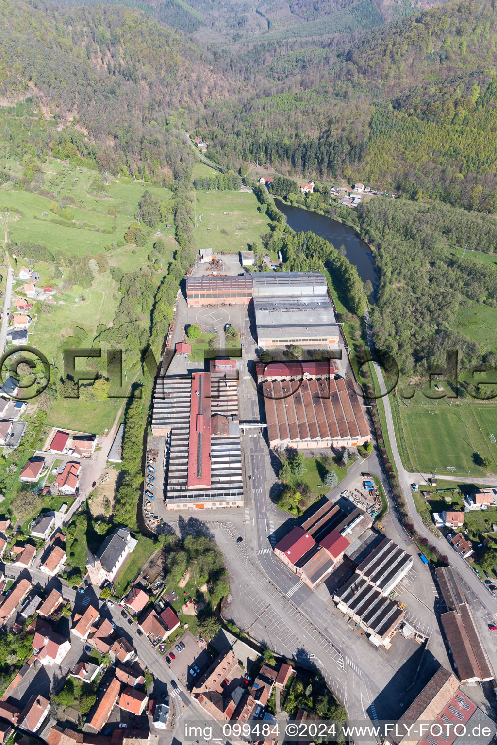 Drone recording of Zinswiller in the state Bas-Rhin, France