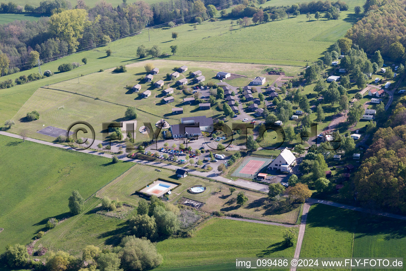 Zinswiller in the state Bas-Rhin, France from the drone perspective