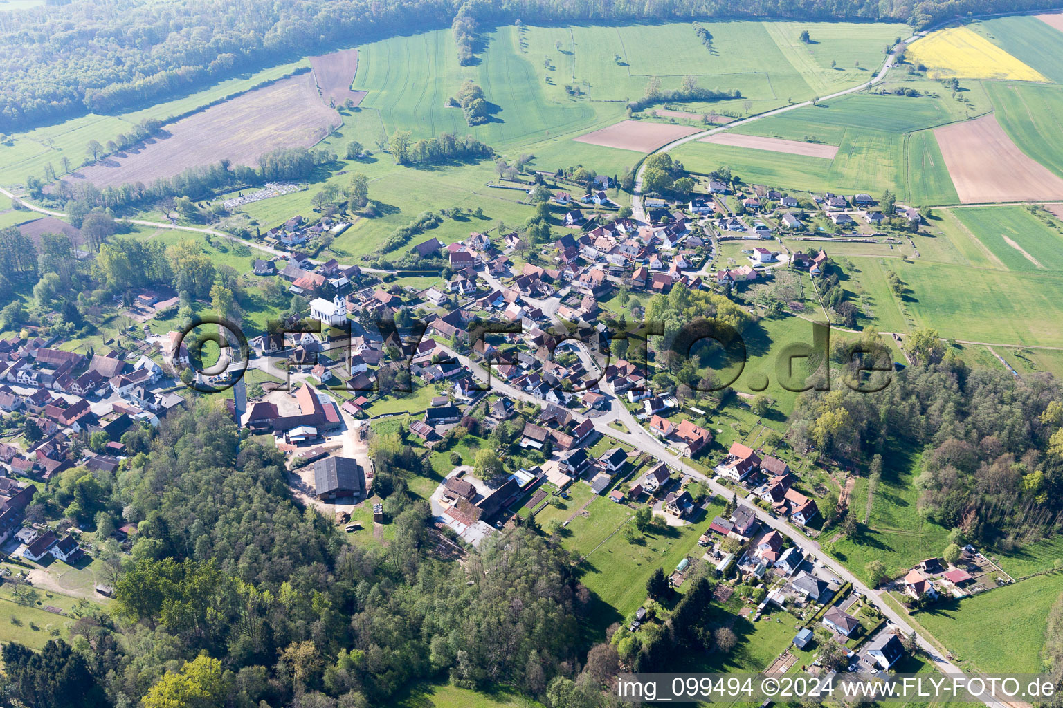 Gumbrechtshoffen in the state Bas-Rhin, France out of the air