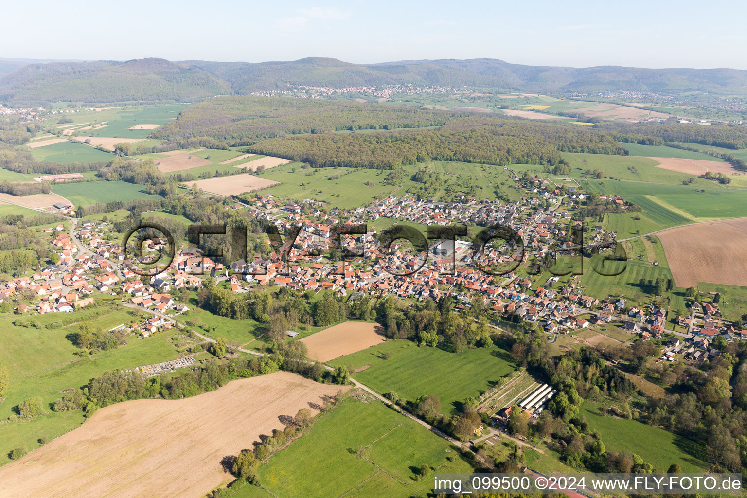 Uttenhoffen in the state Bas-Rhin, France out of the air