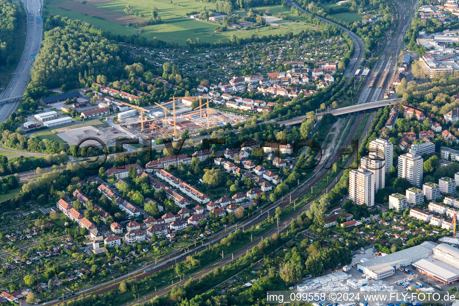 DM-Dialogicum construction site in the district Durlach in Karlsruhe in the state Baden-Wuerttemberg, Germany