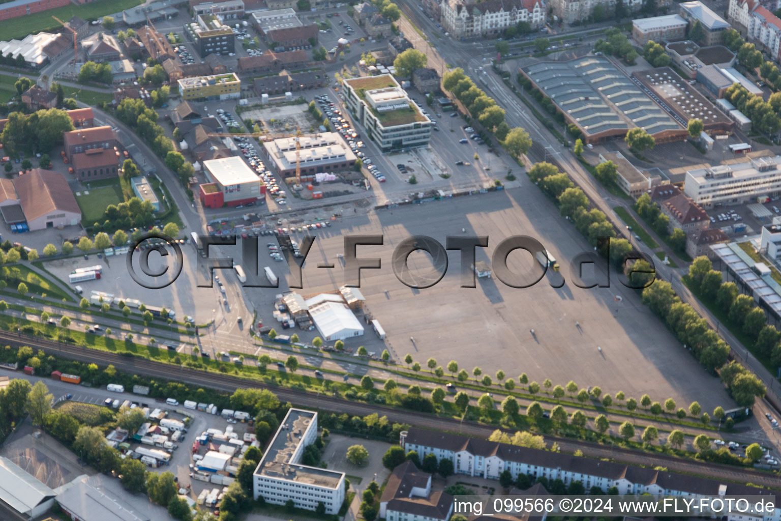 District Rintheim in Karlsruhe in the state Baden-Wuerttemberg, Germany out of the air