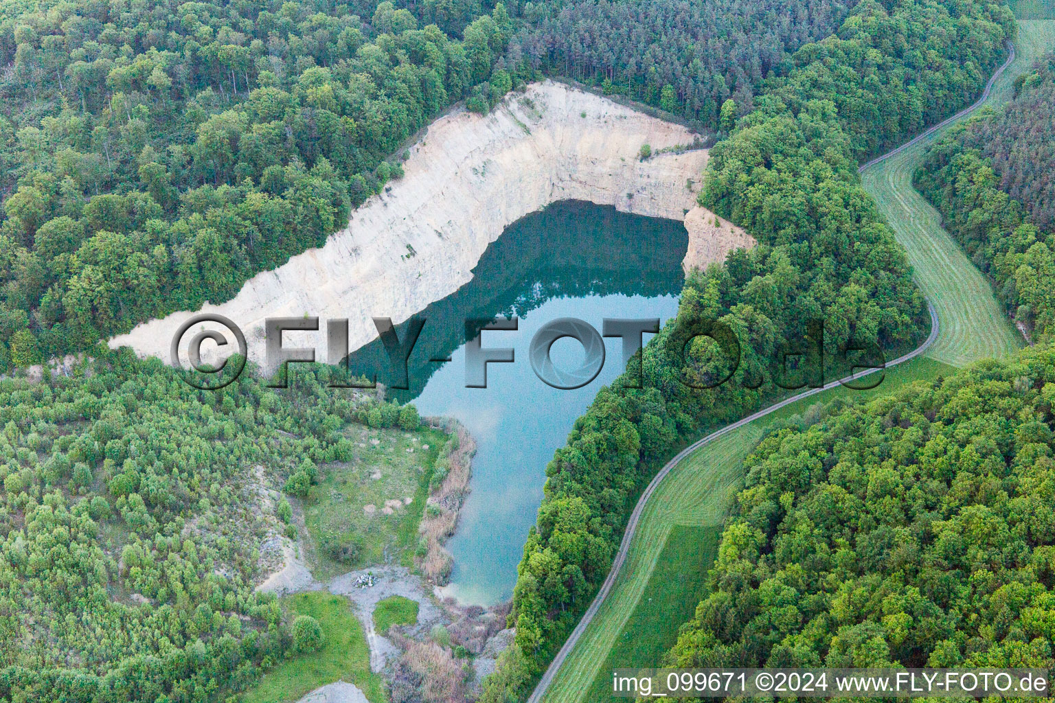 Aerial photograpy of Schonungen in the state Bavaria, Germany