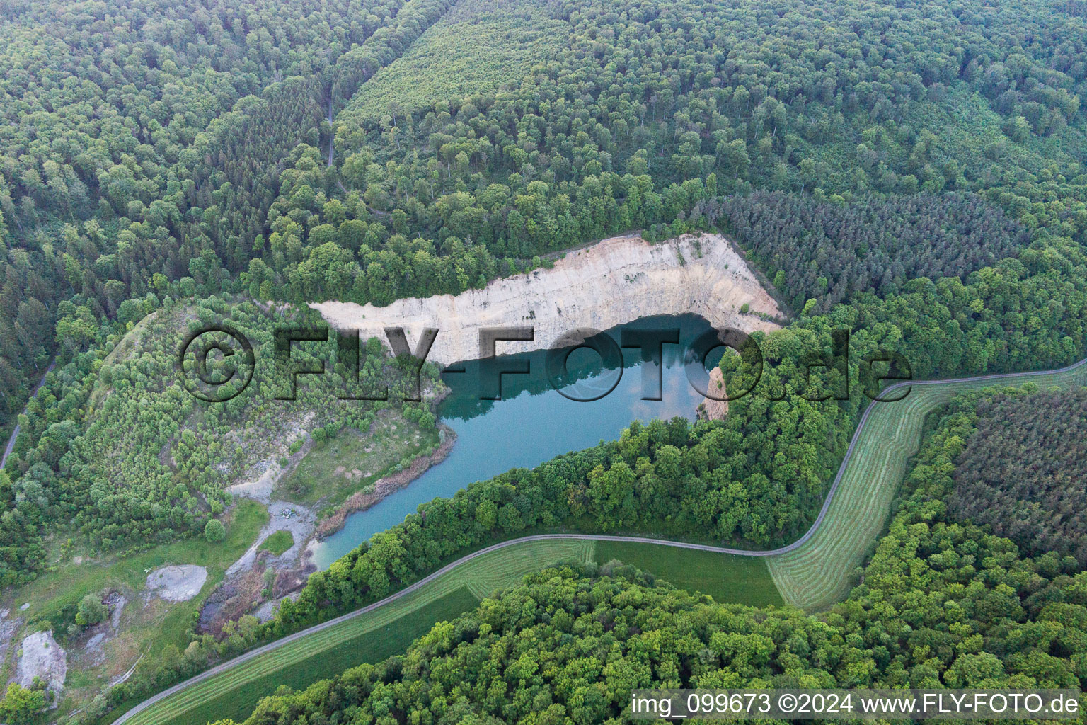 Oblique view of Schonungen in the state Bavaria, Germany