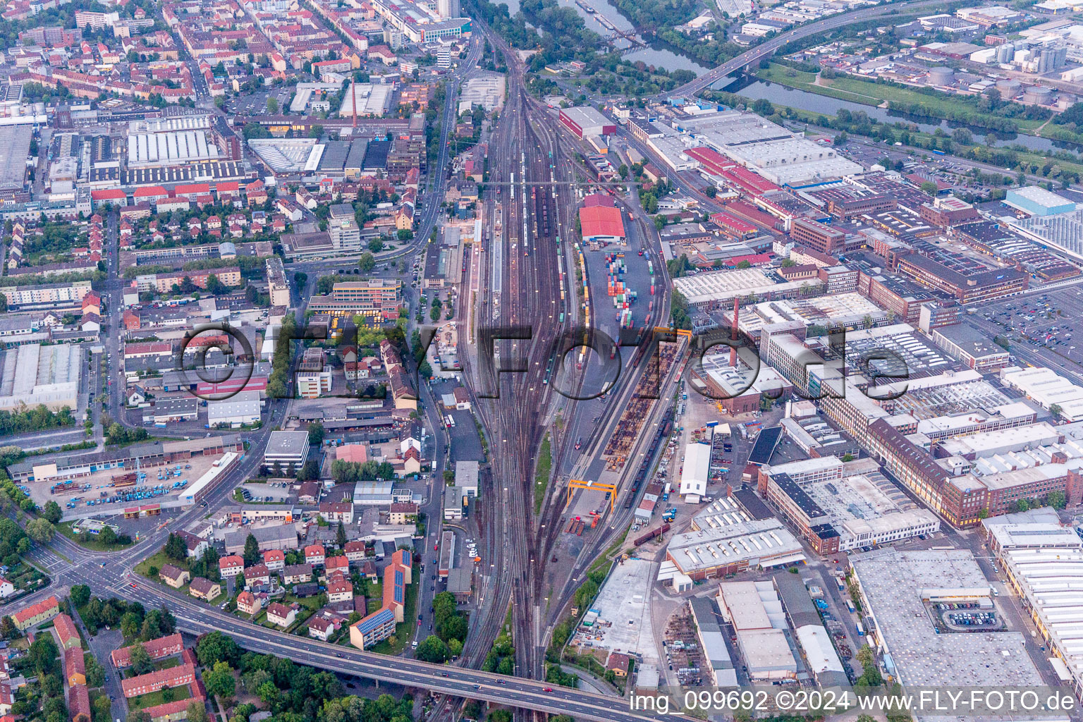 Schweinfurt in the state Bavaria, Germany viewn from the air