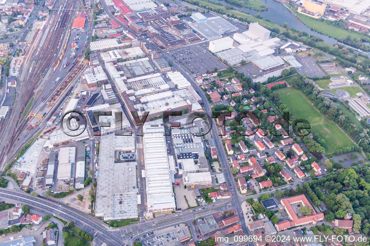 Drone image of Schweinfurt in the state Bavaria, Germany