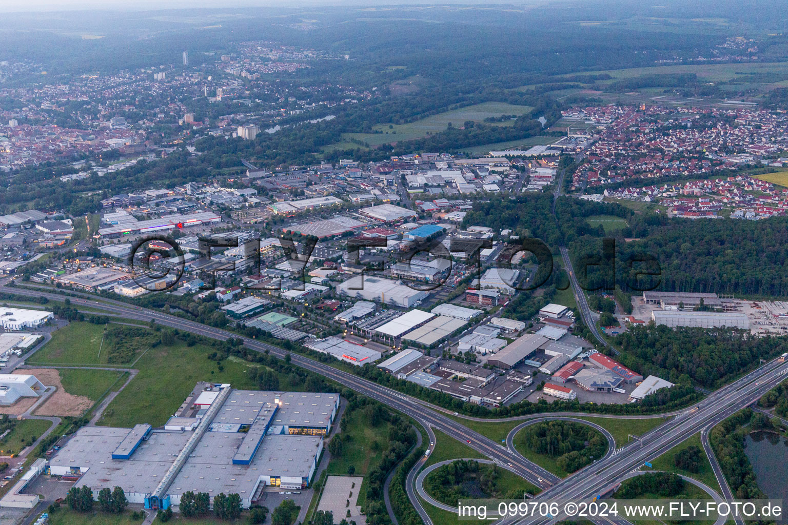 Oblique view of Schweinfurt in the state Bavaria, Germany