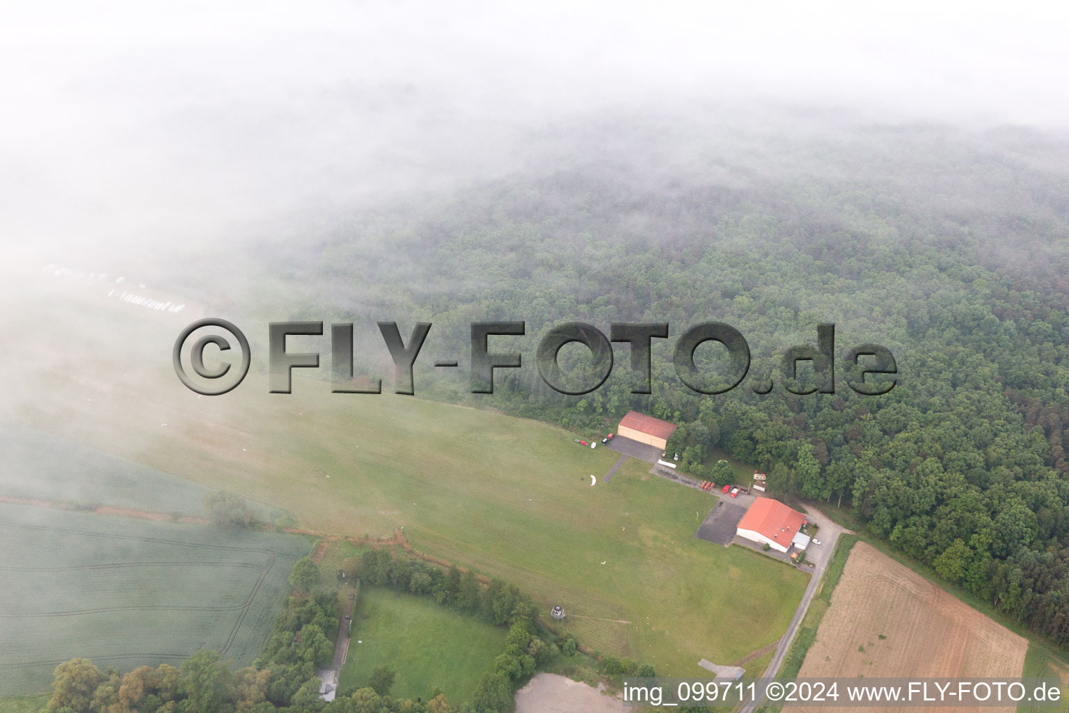 Gliding airfield in Schweinfurt in the state Bavaria, Germany