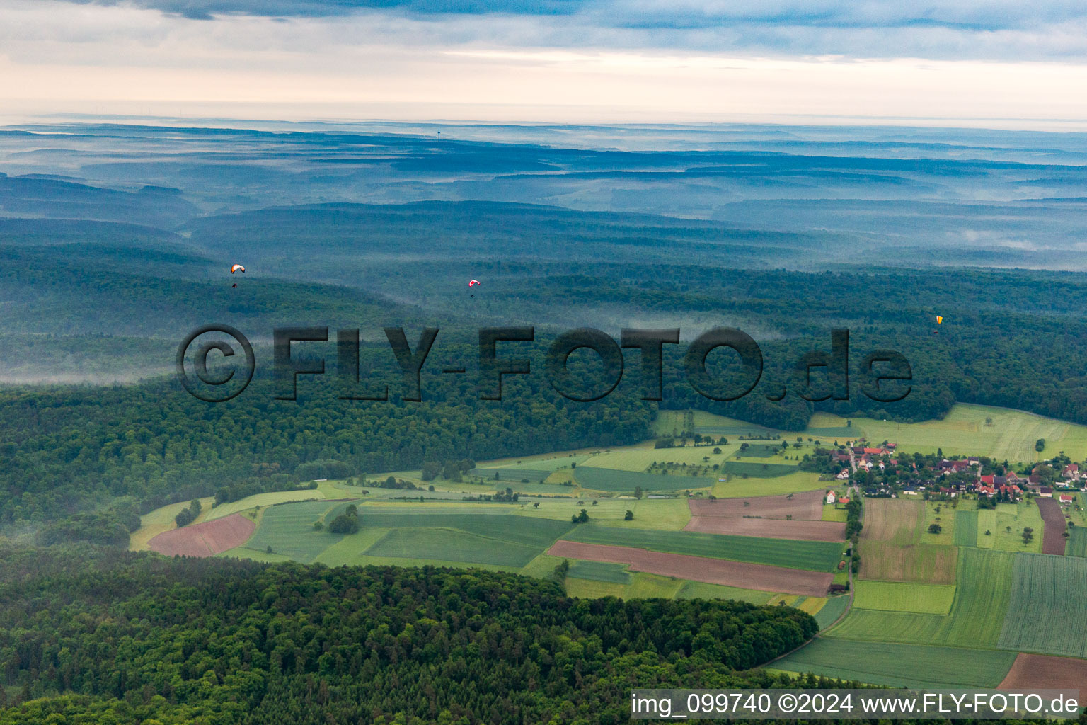 Aerial photograpy of Wustviel in the state Bavaria, Germany