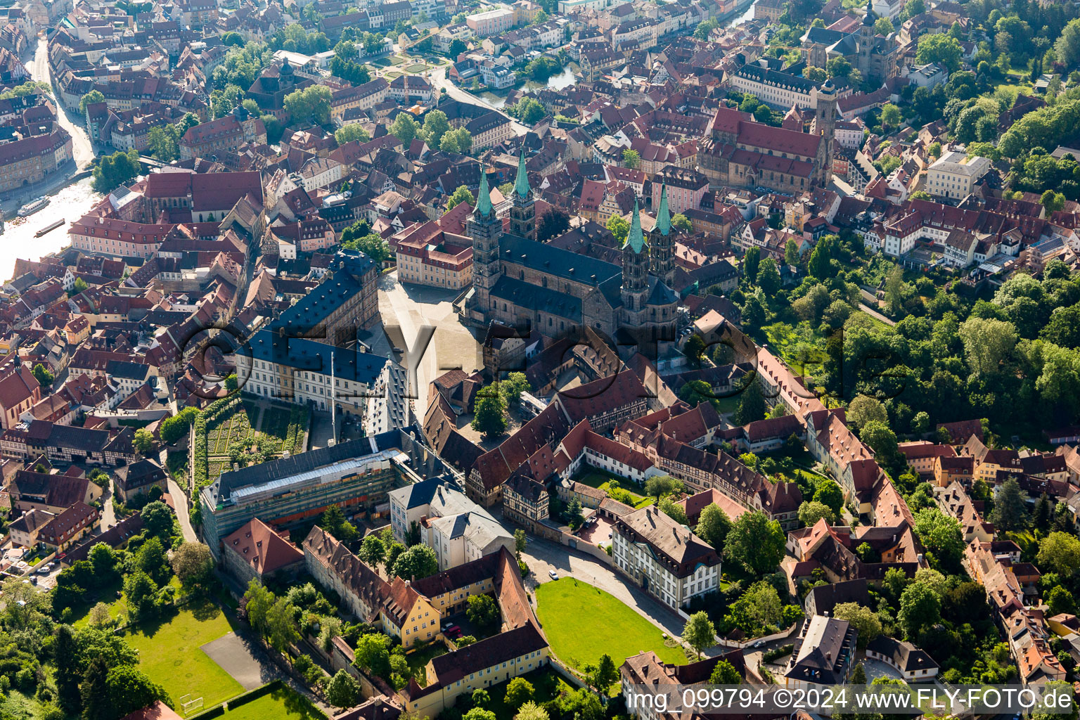 Bamberg Cathedral on Domplatz in Bamberg in the state Bavaria, Germany