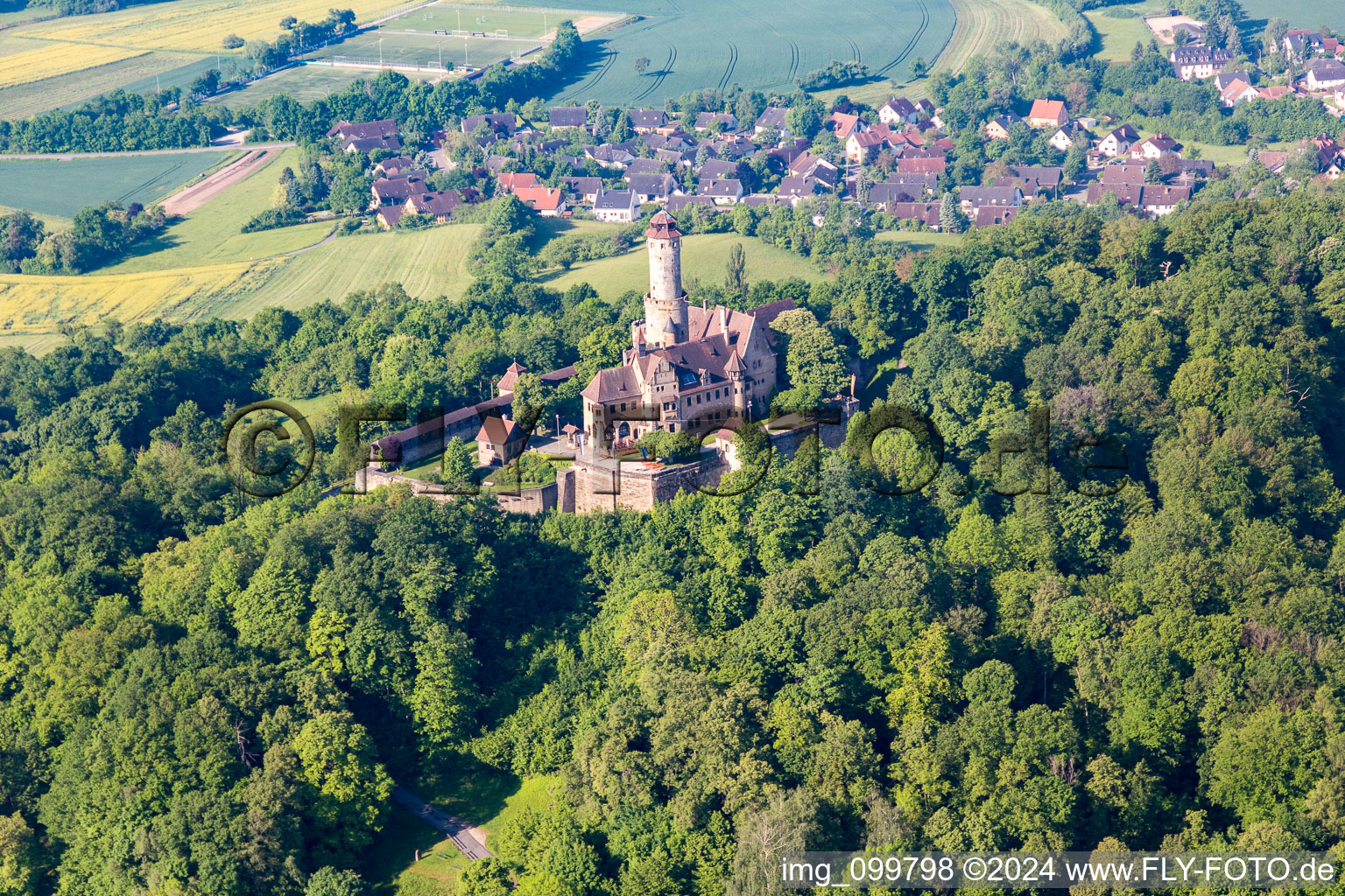 Aerial photograpy of Altenburg in the district Wildensorg in Bamberg in the state Bavaria, Germany