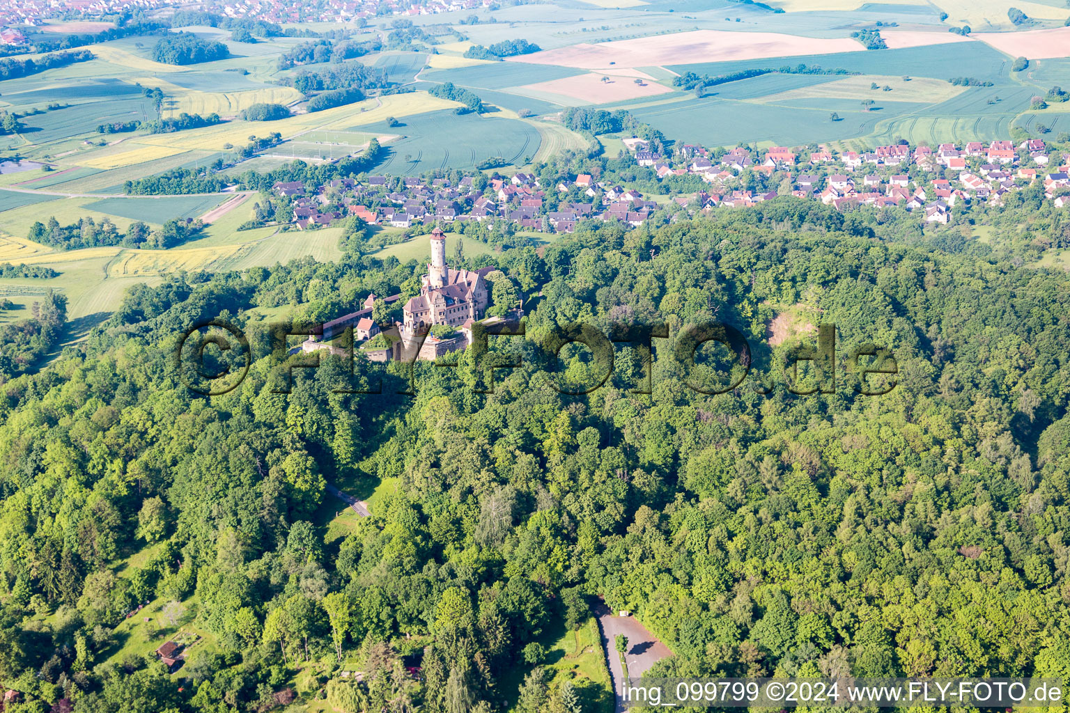 Oblique view of Altenburg in the district Wildensorg in Bamberg in the state Bavaria, Germany