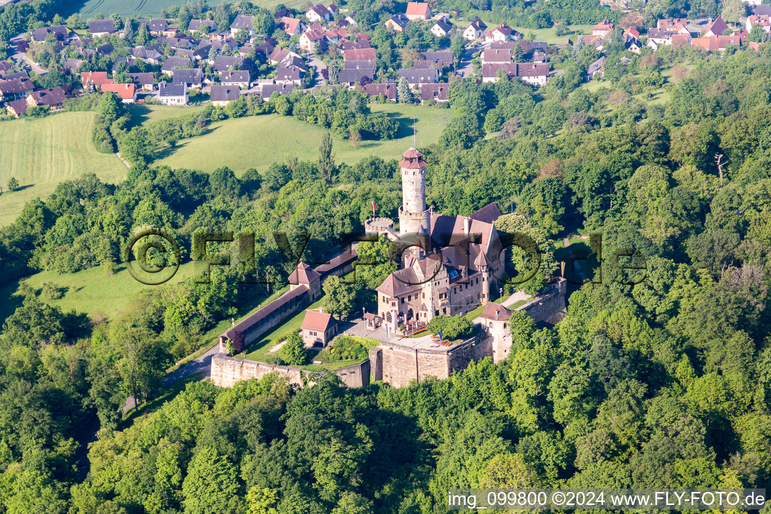 Altenburg in the district Wildensorg in Bamberg in the state Bavaria, Germany from above