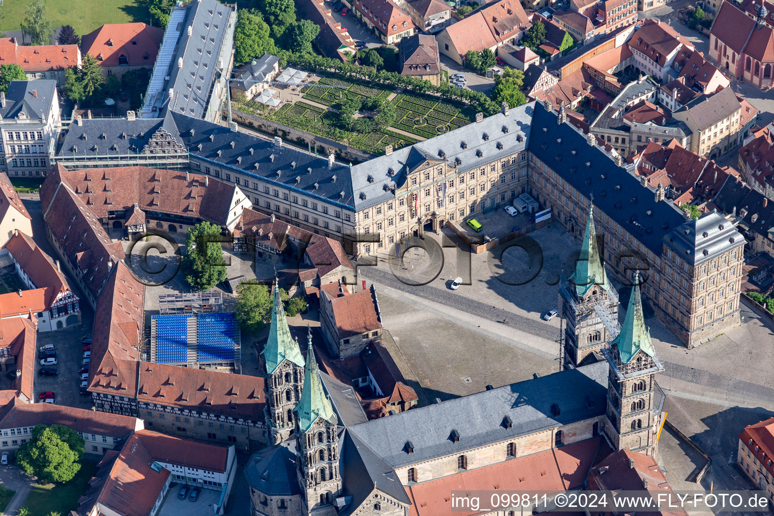 Bamberg Cathedral Square in Bamberg in the state Bavaria, Germany