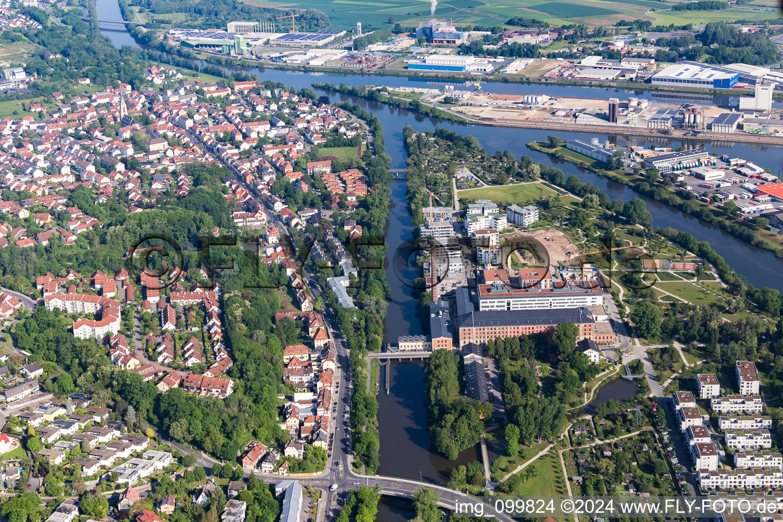 Erba Island in Bamberg in the state Bavaria, Germany