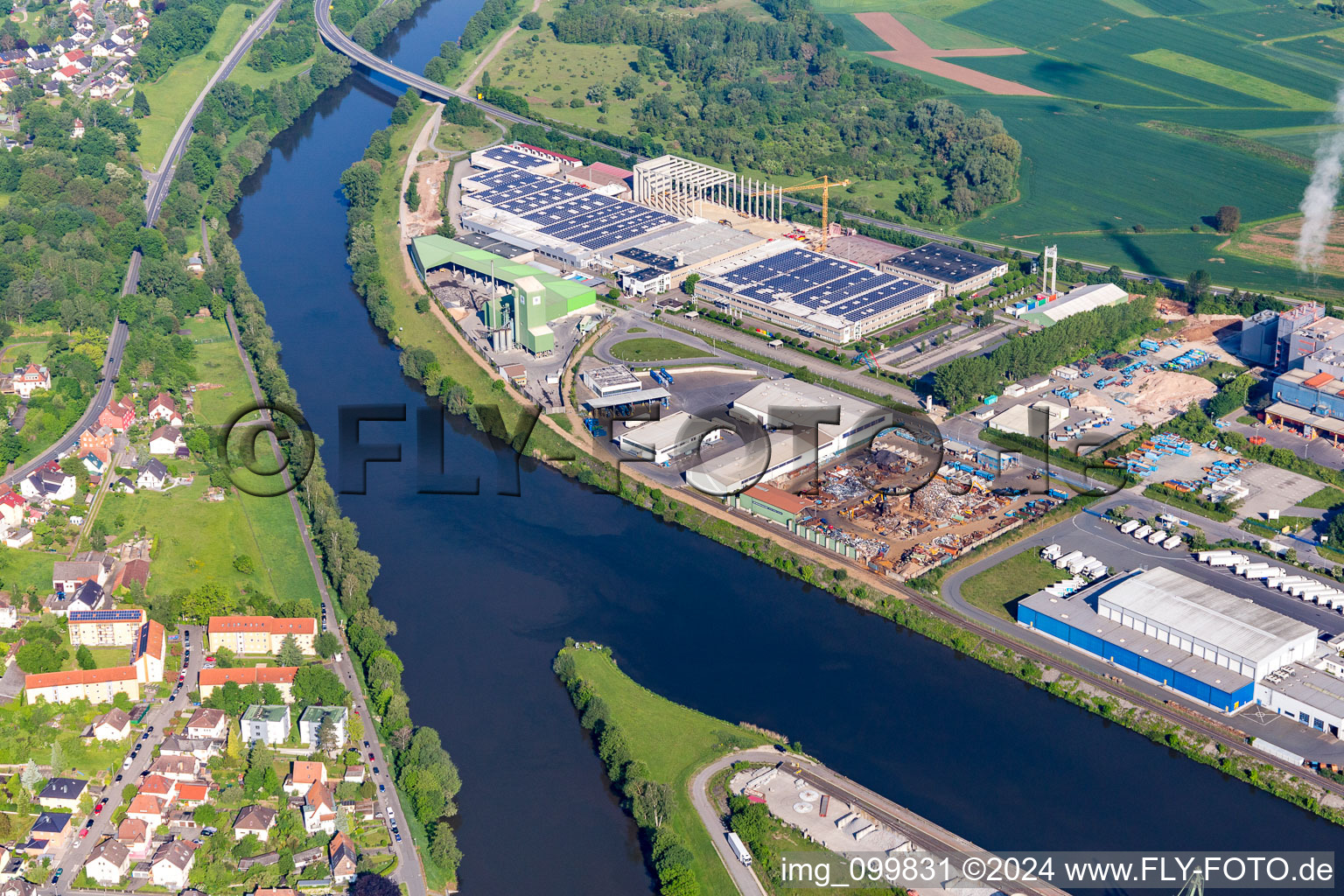 Port Regnitz Rheinstr in the district Gaustadt in Bamberg in the state Bavaria, Germany