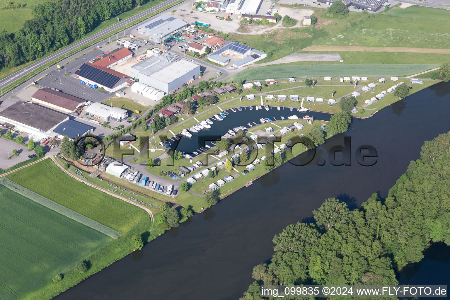 Marina in Bischberg in the state Bavaria, Germany