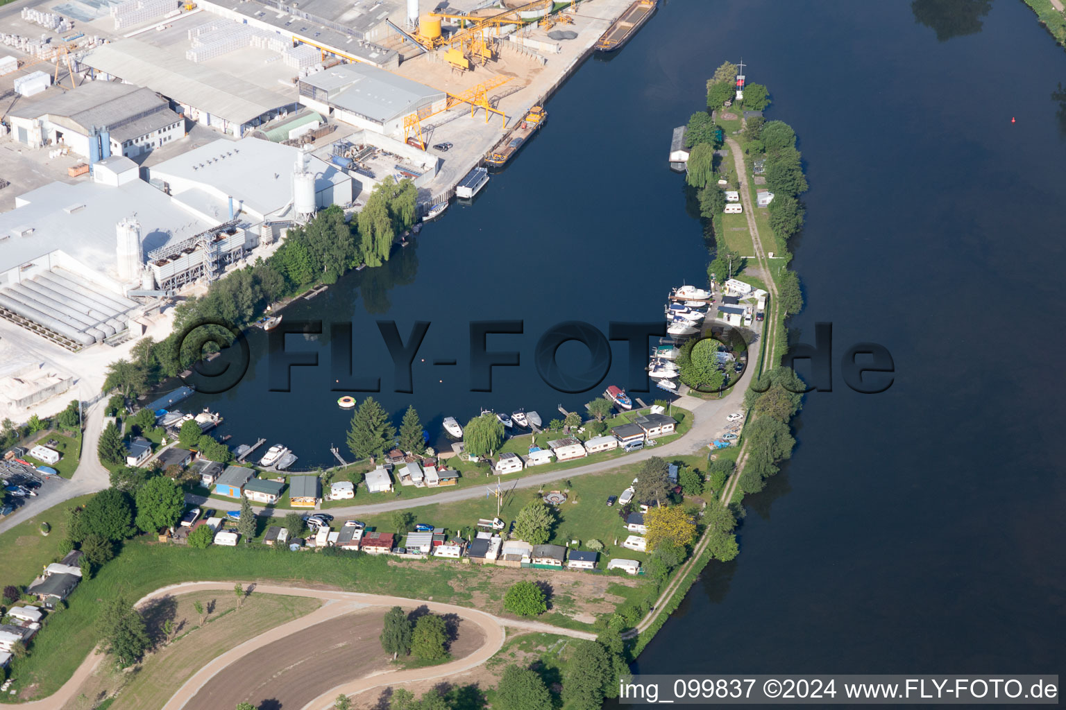 Aerial photograpy of Marina in Bischberg in the state Bavaria, Germany