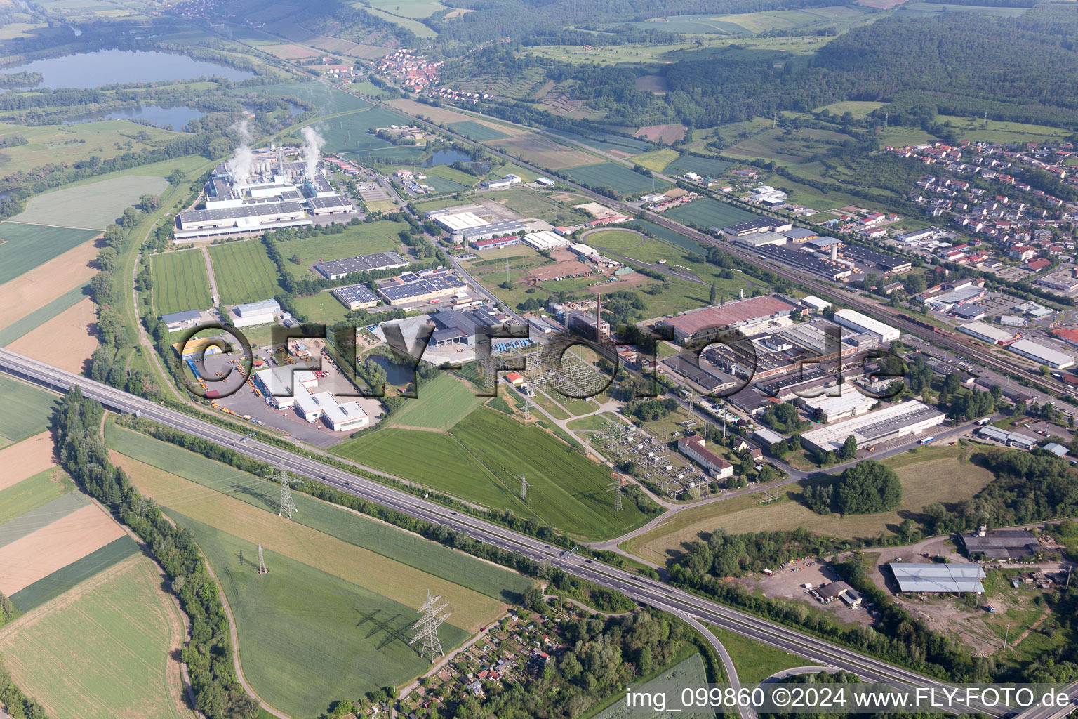 Eltmann in the state Bavaria, Germany from a drone