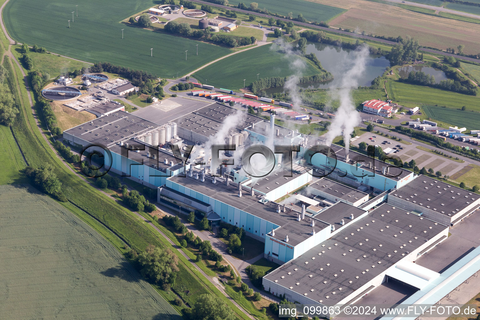 Aerial photograpy of Eltmann in the state Bavaria, Germany