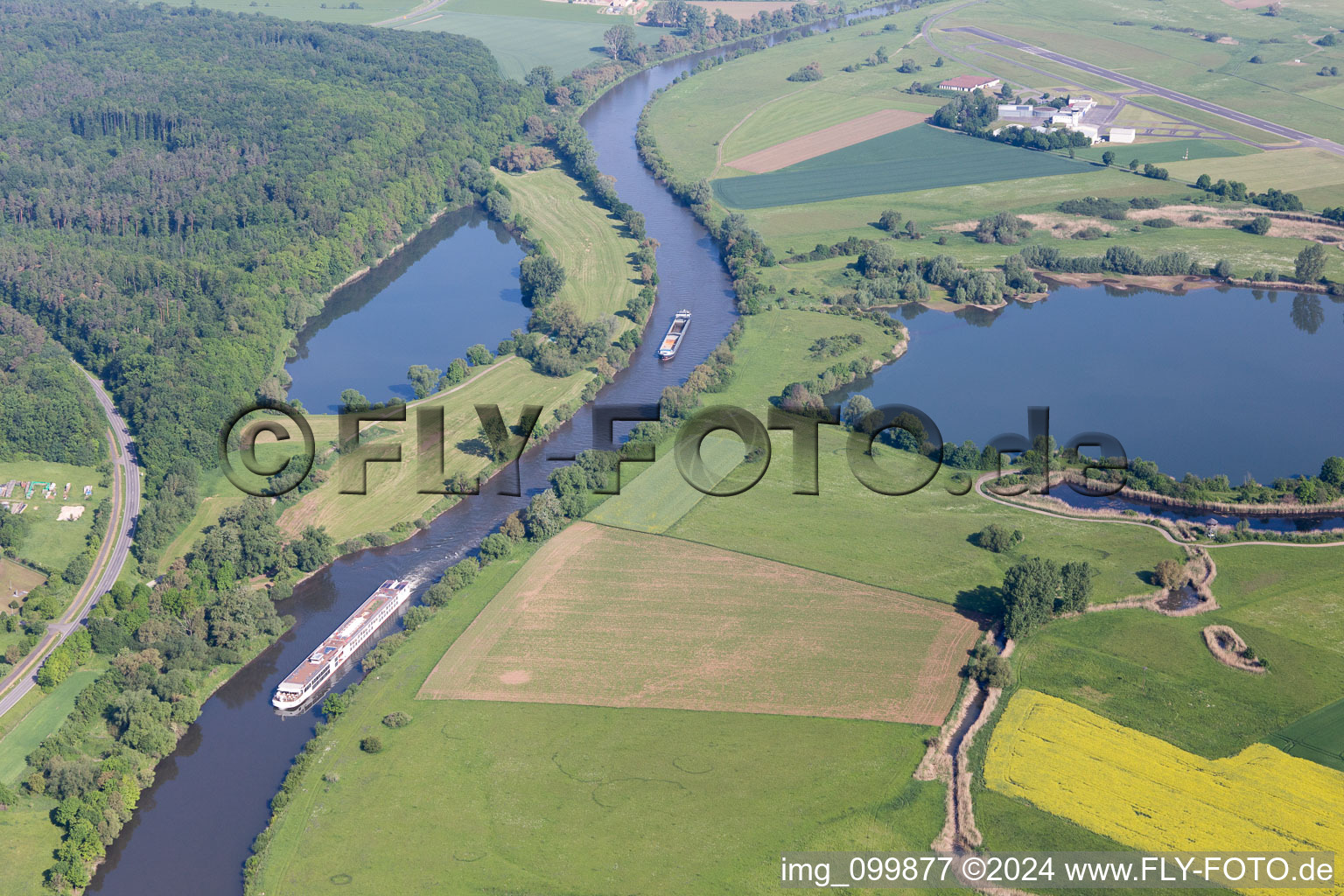 Aerial photograpy of Augsfeld in the state Bavaria, Germany