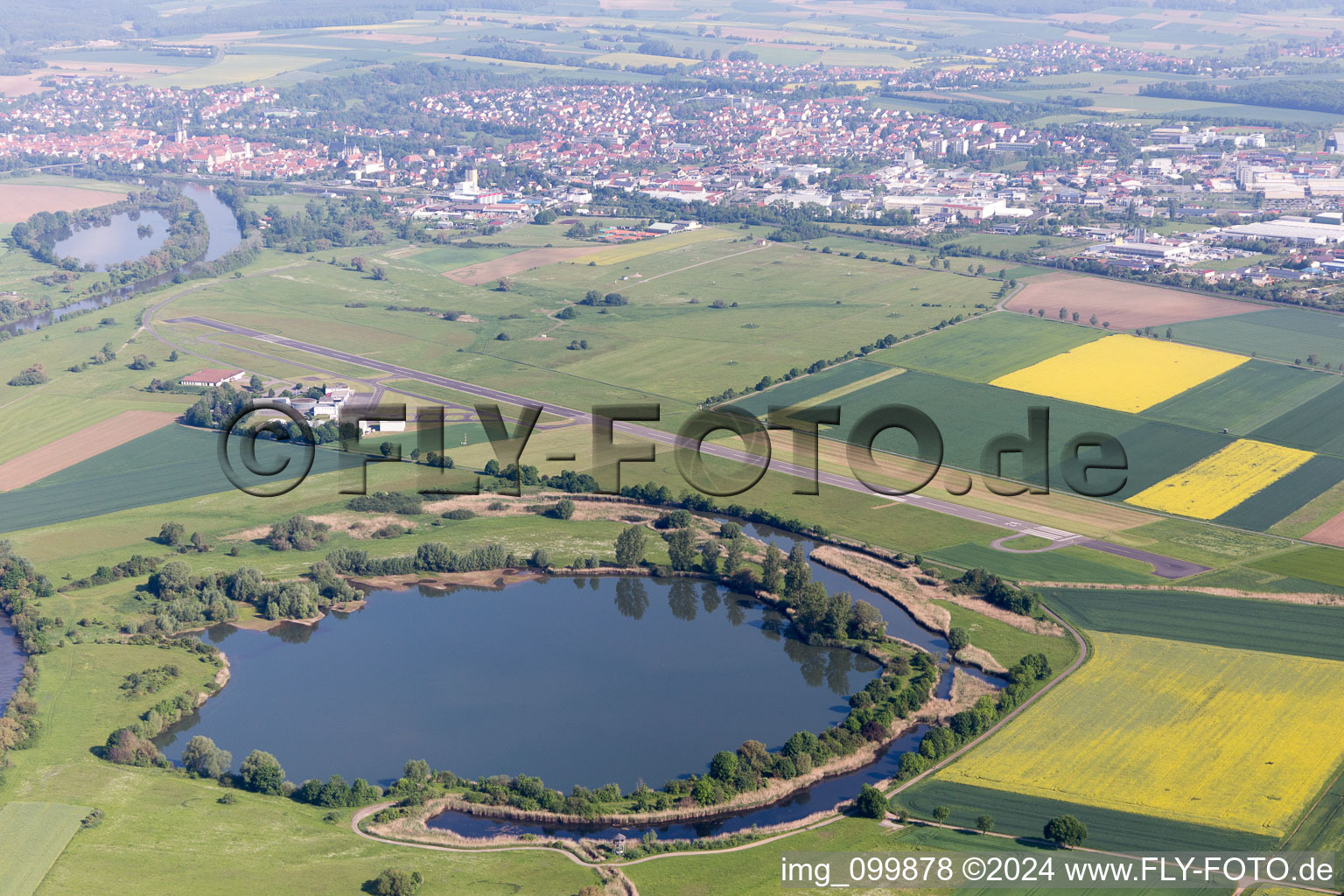 Oblique view of Augsfeld in the state Bavaria, Germany