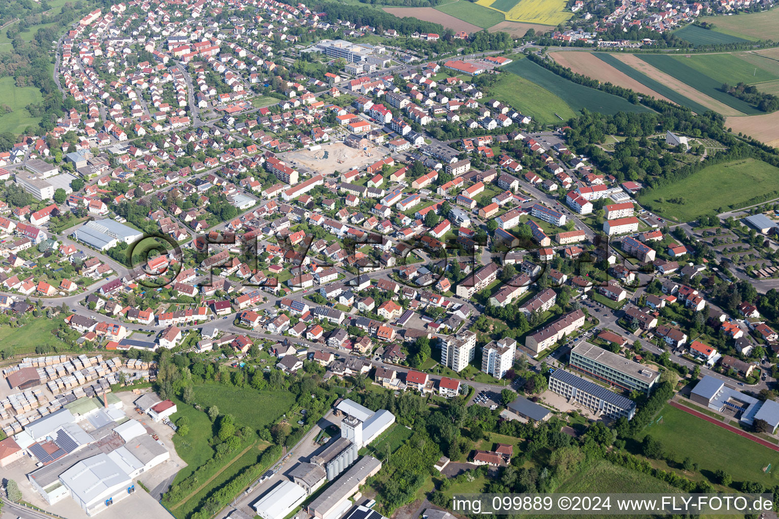 Haßfurt in the state Bavaria, Germany out of the air