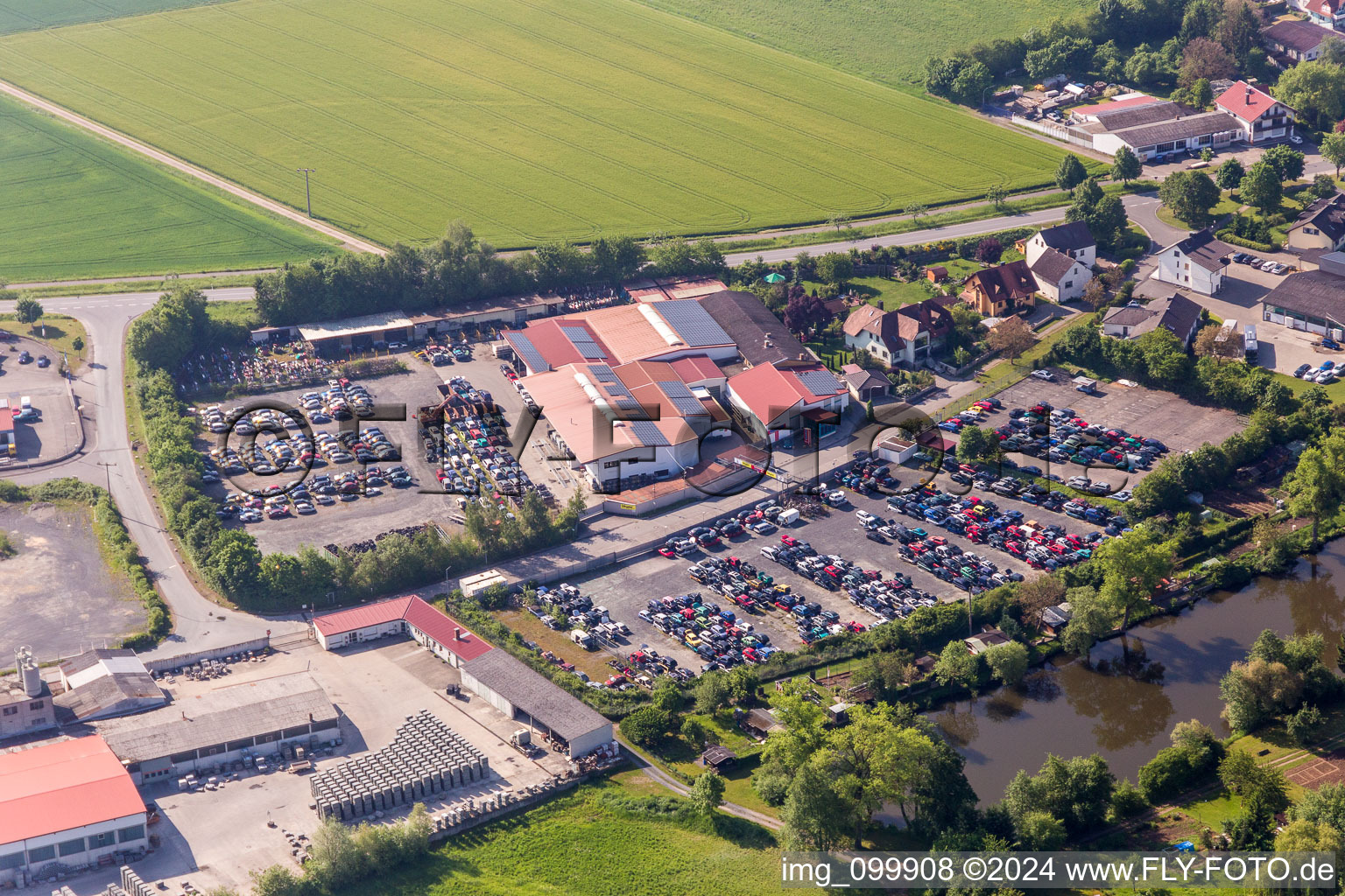 Car dealership building Auto Englert in Wonfurt in the state Bavaria, Germany