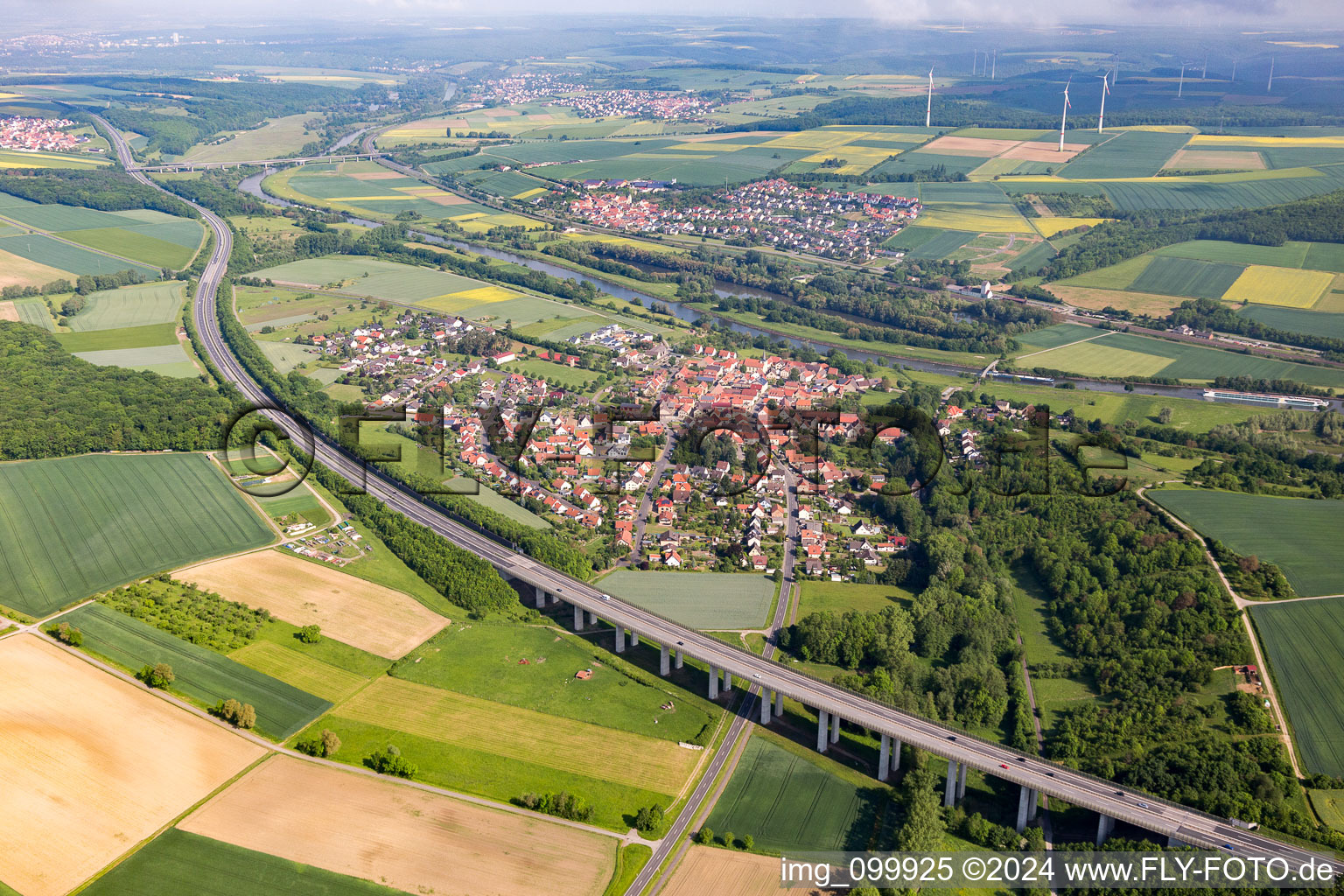 Between Main and A70 in the district Untereuerheim in Grettstadt in the state Bavaria, Germany