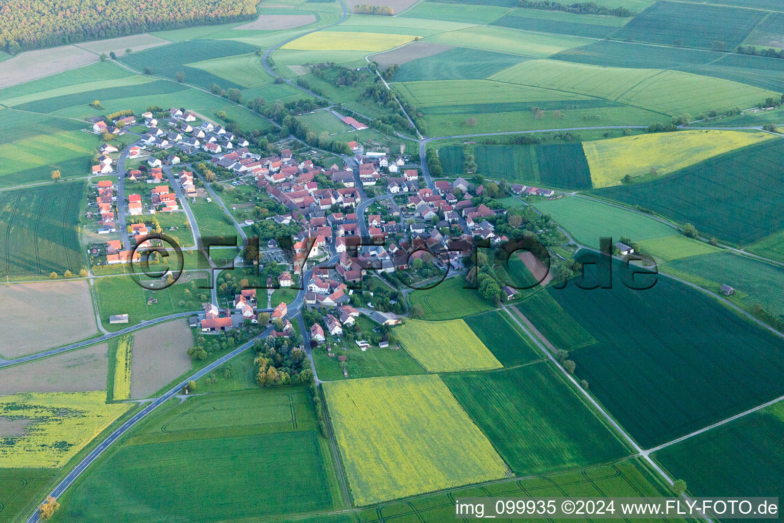 Aerial photograpy of Greßthal in the state Bavaria, Germany