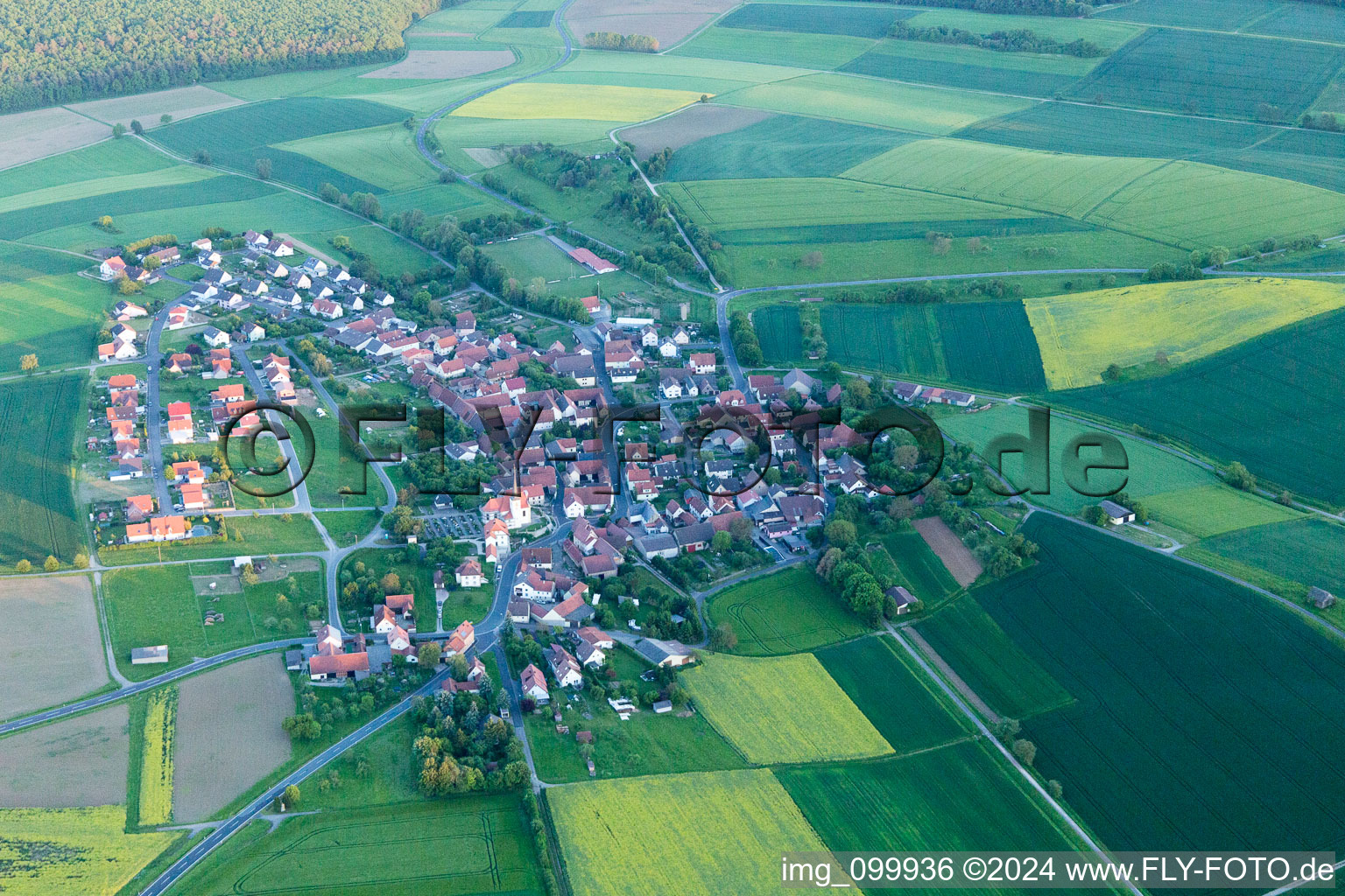 Oblique view of Greßthal in the state Bavaria, Germany