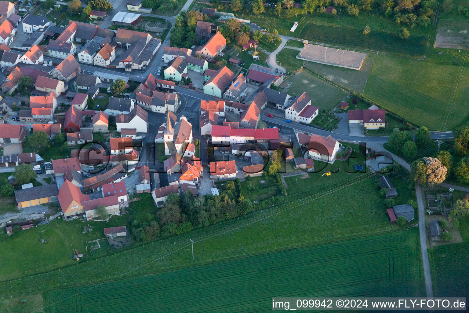 Oblique view of Kaisten in the state Bavaria, Germany