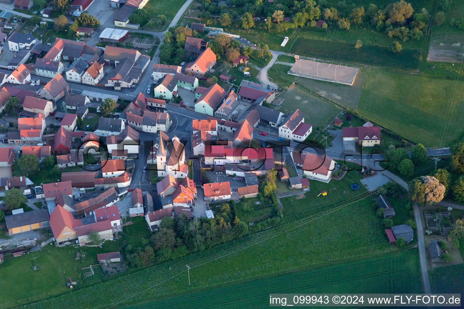 Kaisten in the state Bavaria, Germany from above