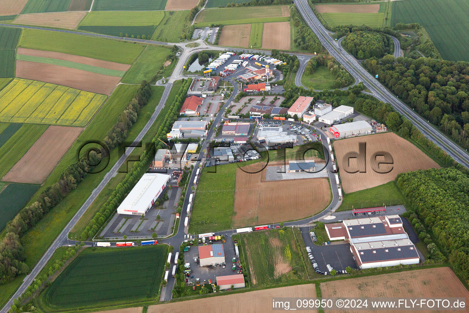 Motorway service station on the A70 in Werneck in the state Bavaria, Germany