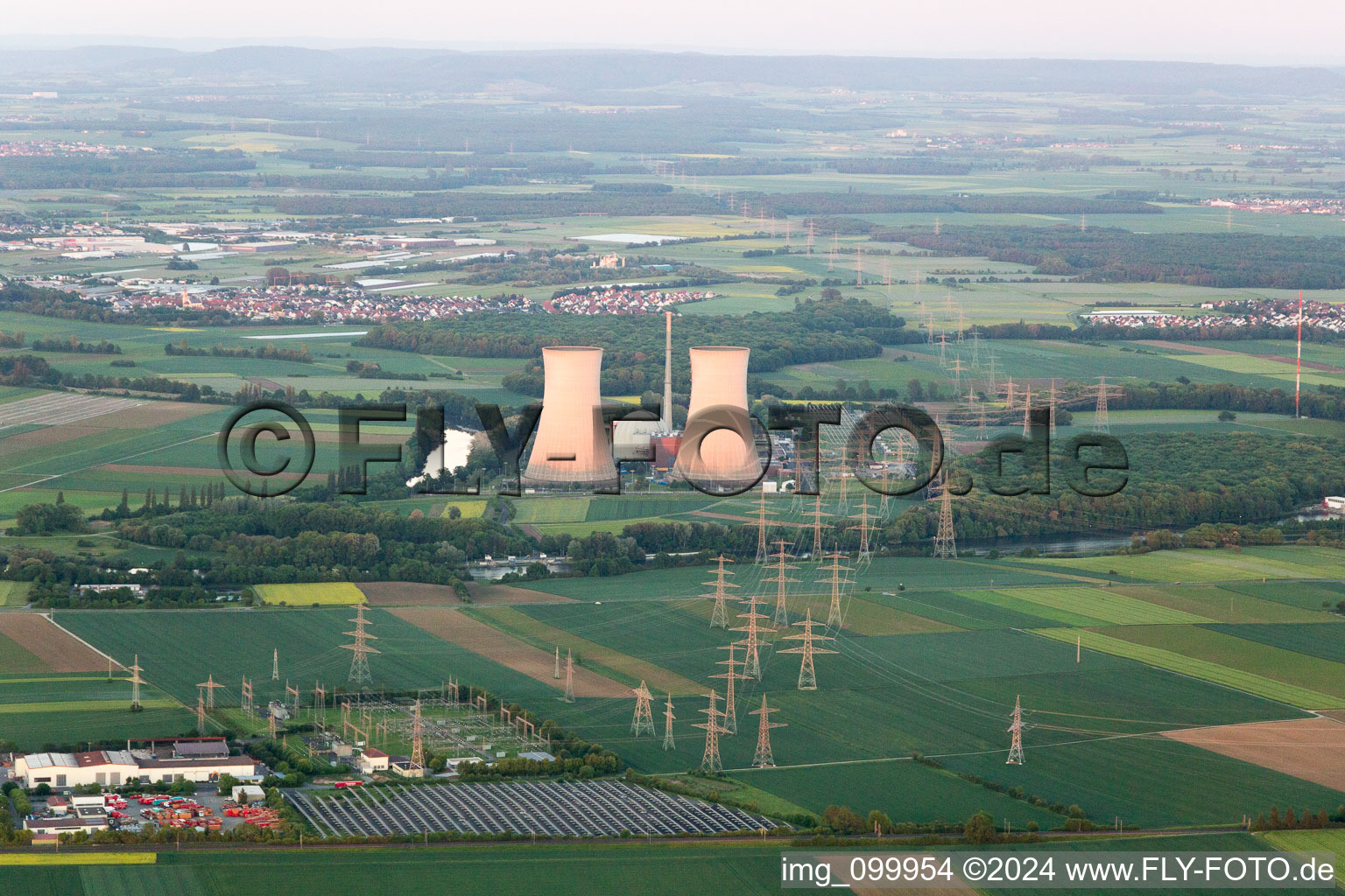 Aerial photograpy of KKG in Grafenrheinfeld in the state Bavaria, Germany