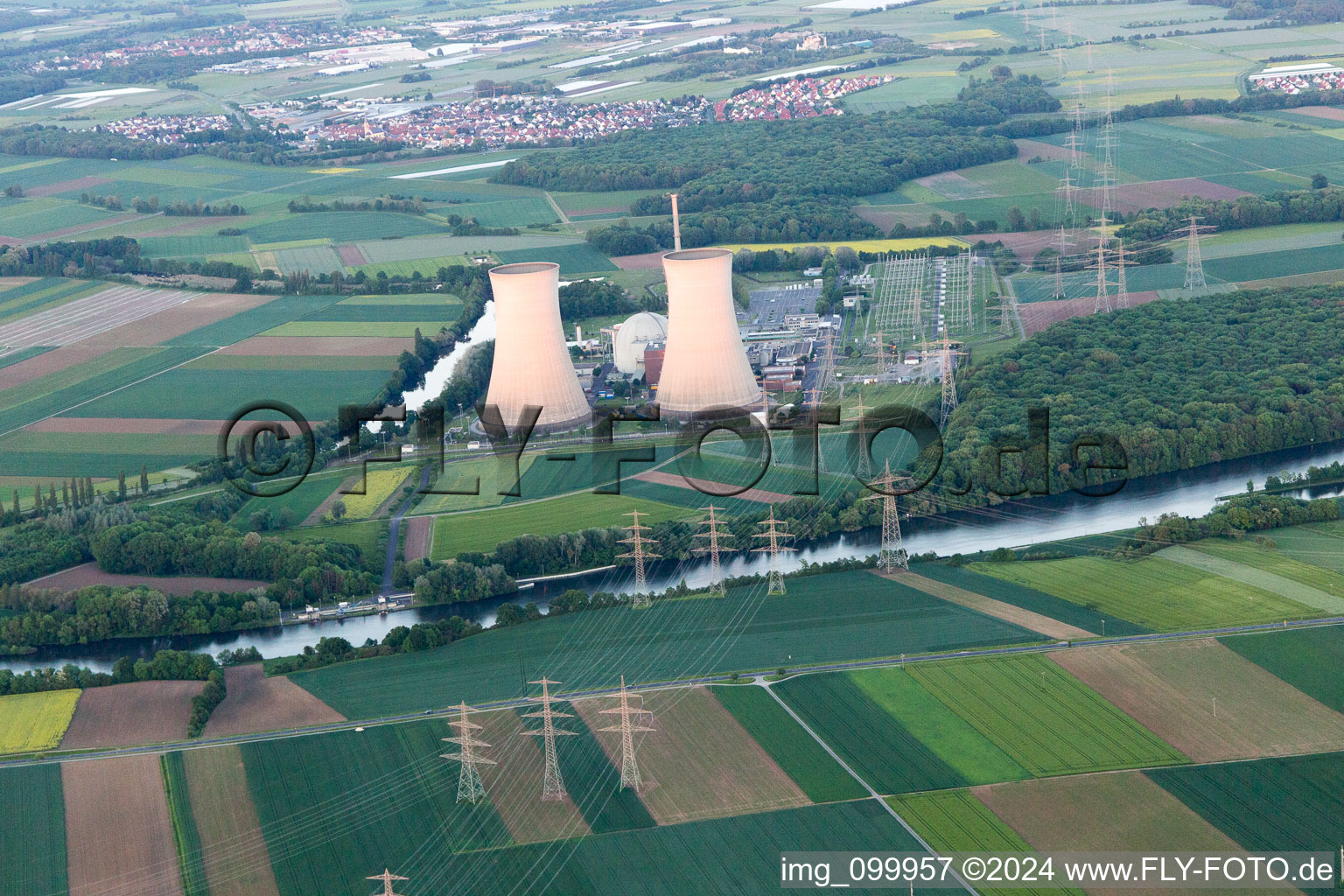 KKG in Grafenrheinfeld in the state Bavaria, Germany out of the air