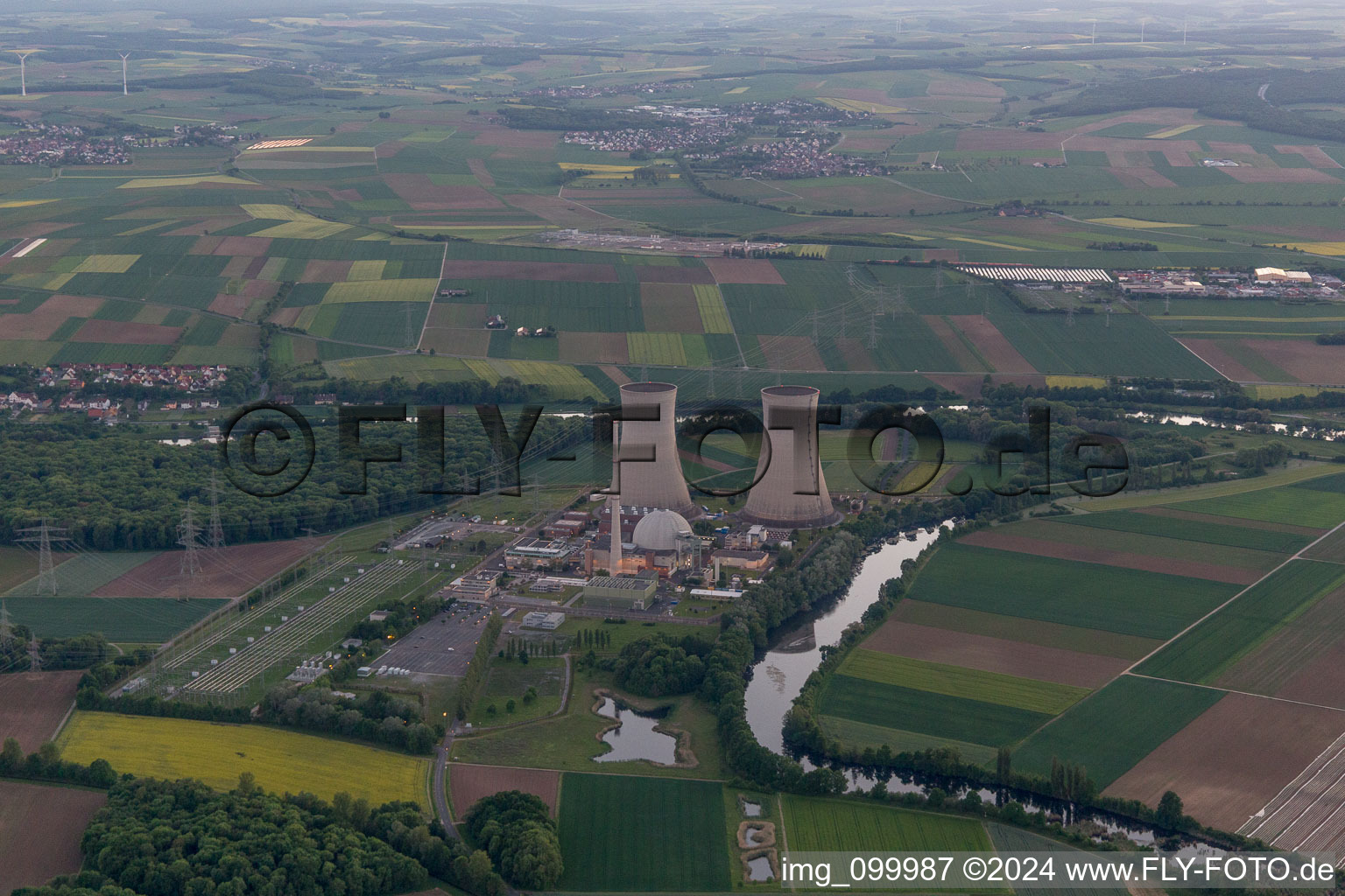 Nuclear power plant in Grafenrheinfeld in the state Bavaria, Germany