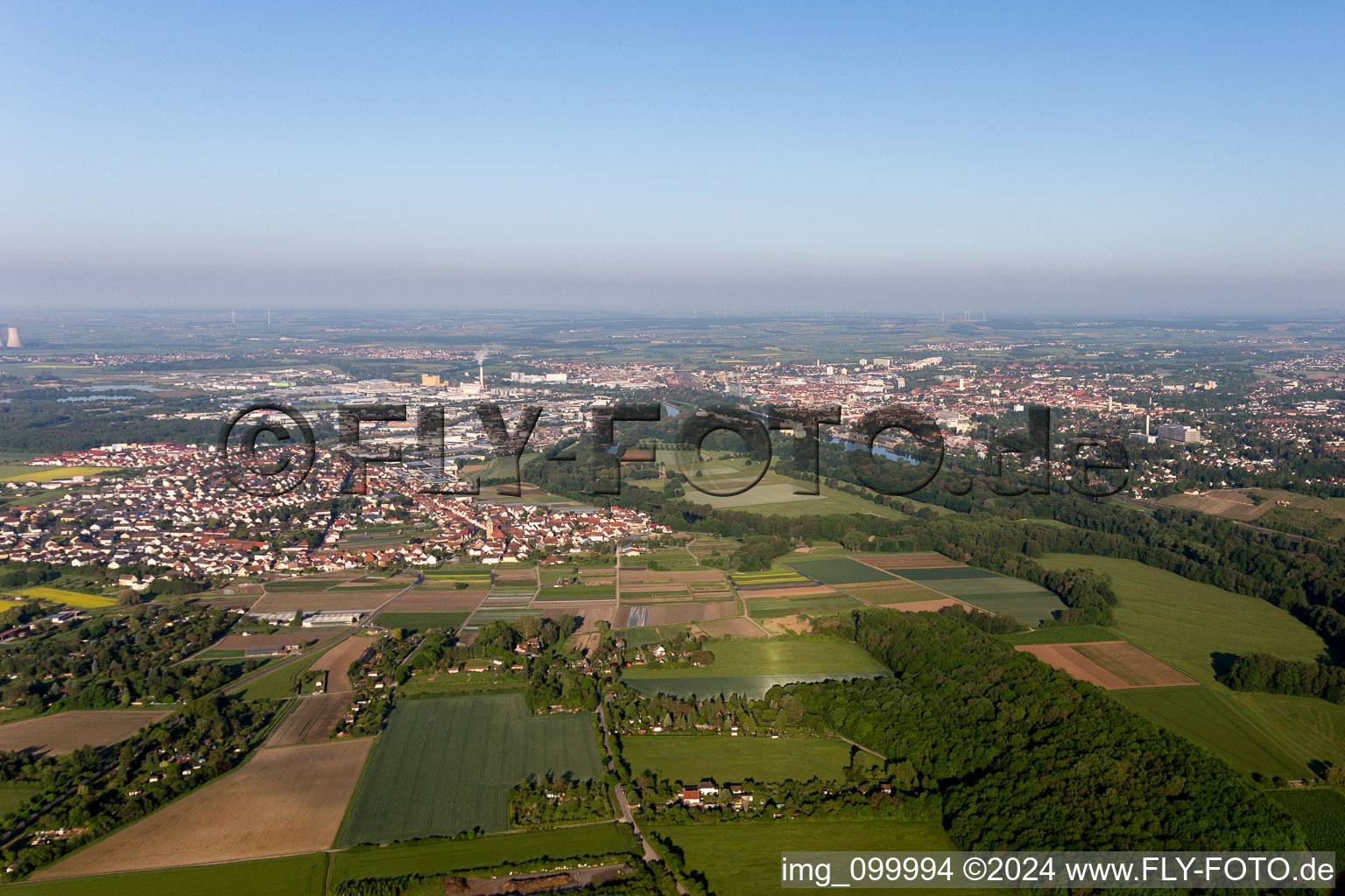 Schweinfurt in the state Bavaria, Germany out of the air