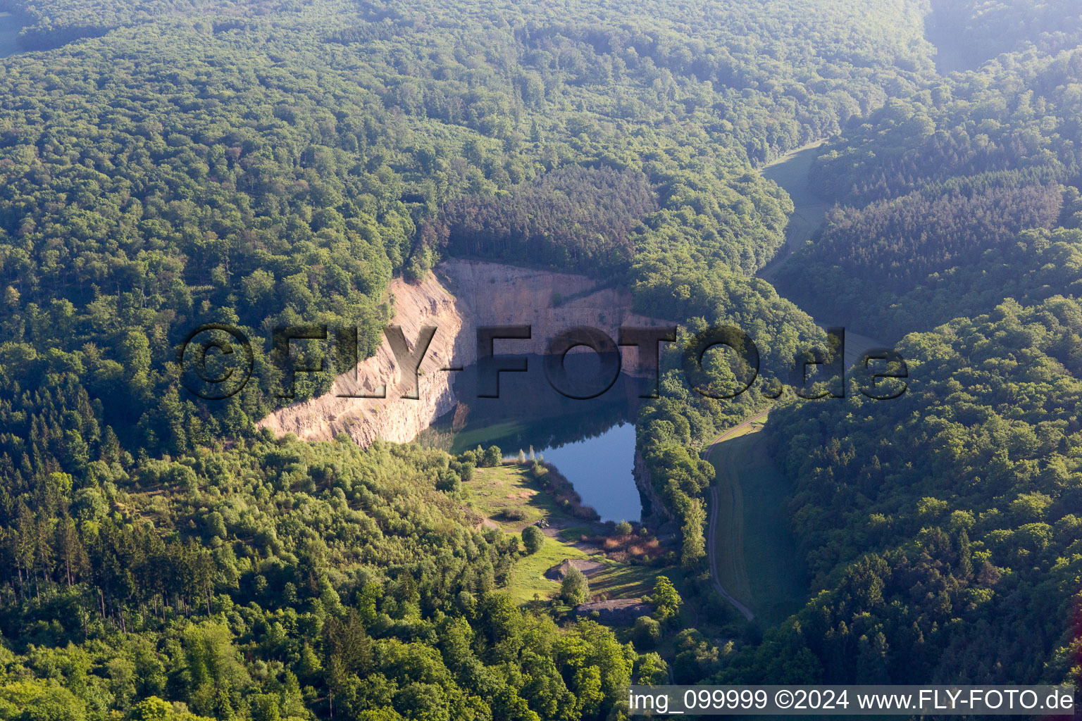 Schonungen in the state Bavaria, Germany from above