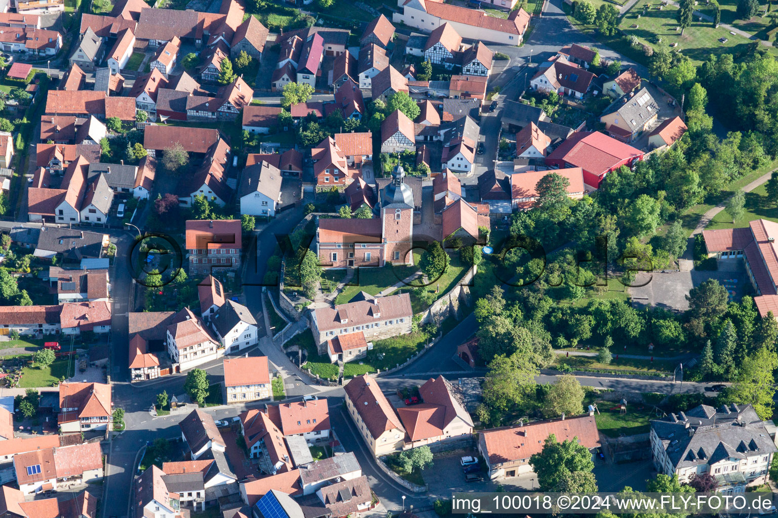 Church building in the village of in the district Oberlauringen in Stadtlauringen in the state Bavaria, Germany