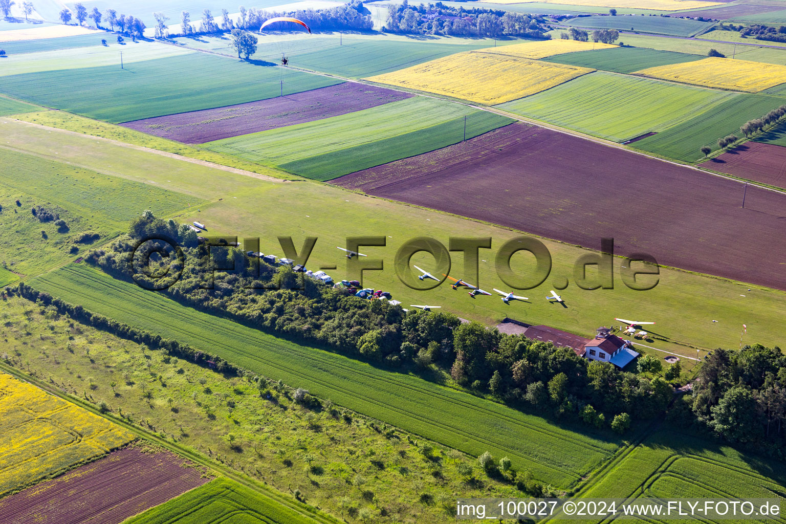 Aero Club Bad Koenigshofen in the district Merkershausen in Bad Königshofen im Grabfeld in the state Bavaria, Germany