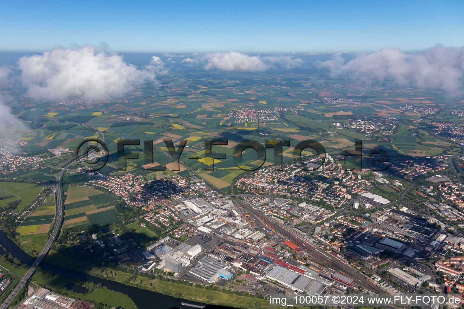 Industrial and commercial area SKF in Schweinfurt in the state Bavaria, Germany