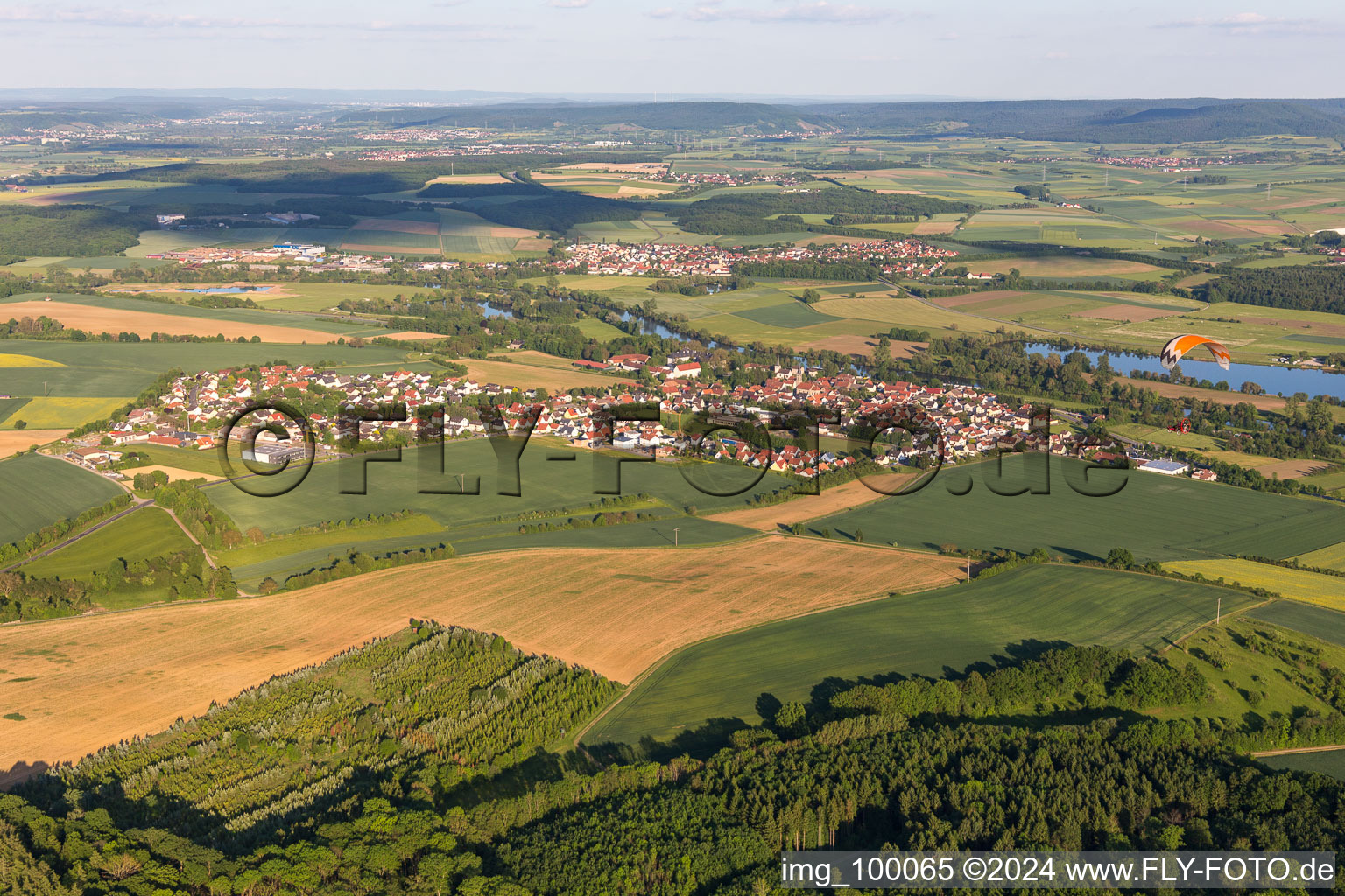 River banks of the Main in the district Obertheres in Theres in the state Bavaria, Germany