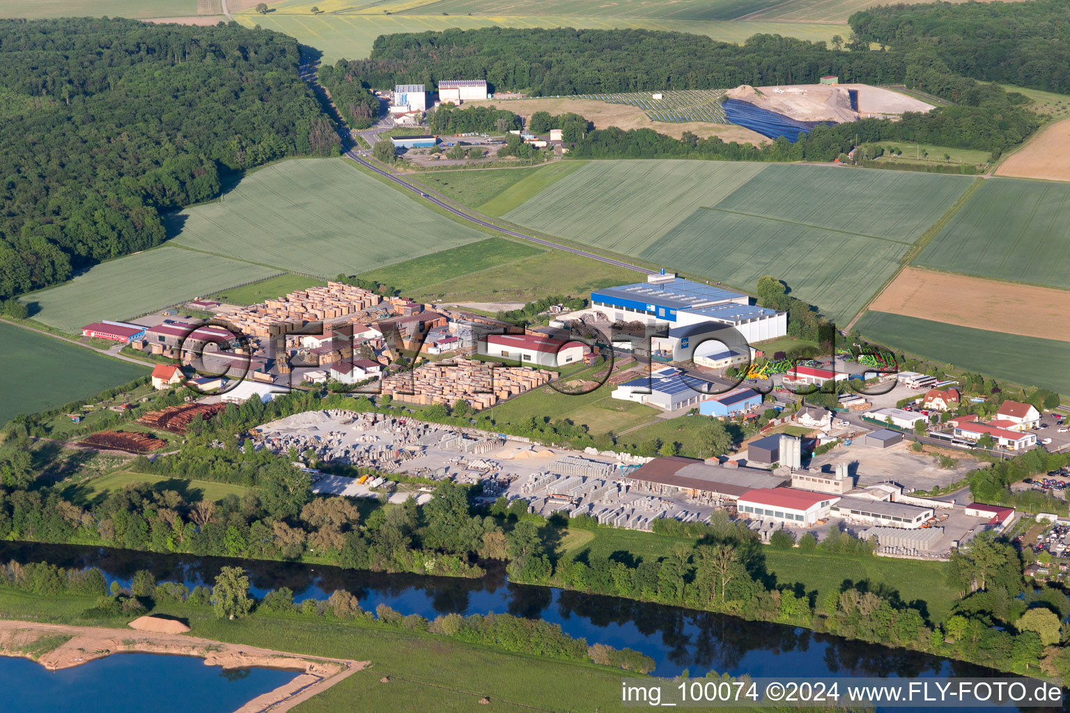 Industrial area in Wonfurt in the state Bavaria, Germany