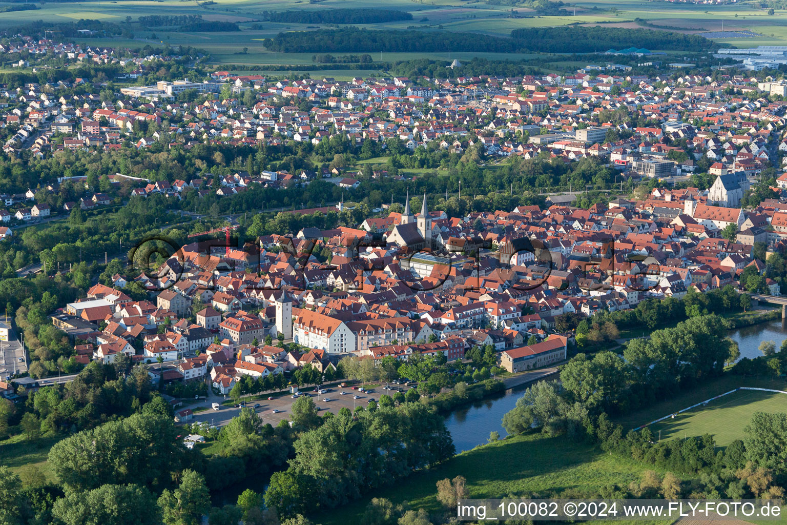 Haßfurt in the state Bavaria, Germany out of the air