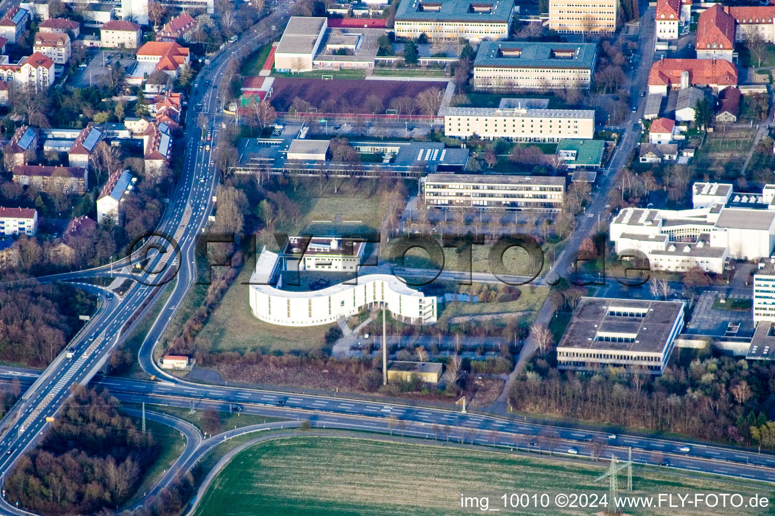 Speyer in the state Rhineland-Palatinate, Germany from the plane