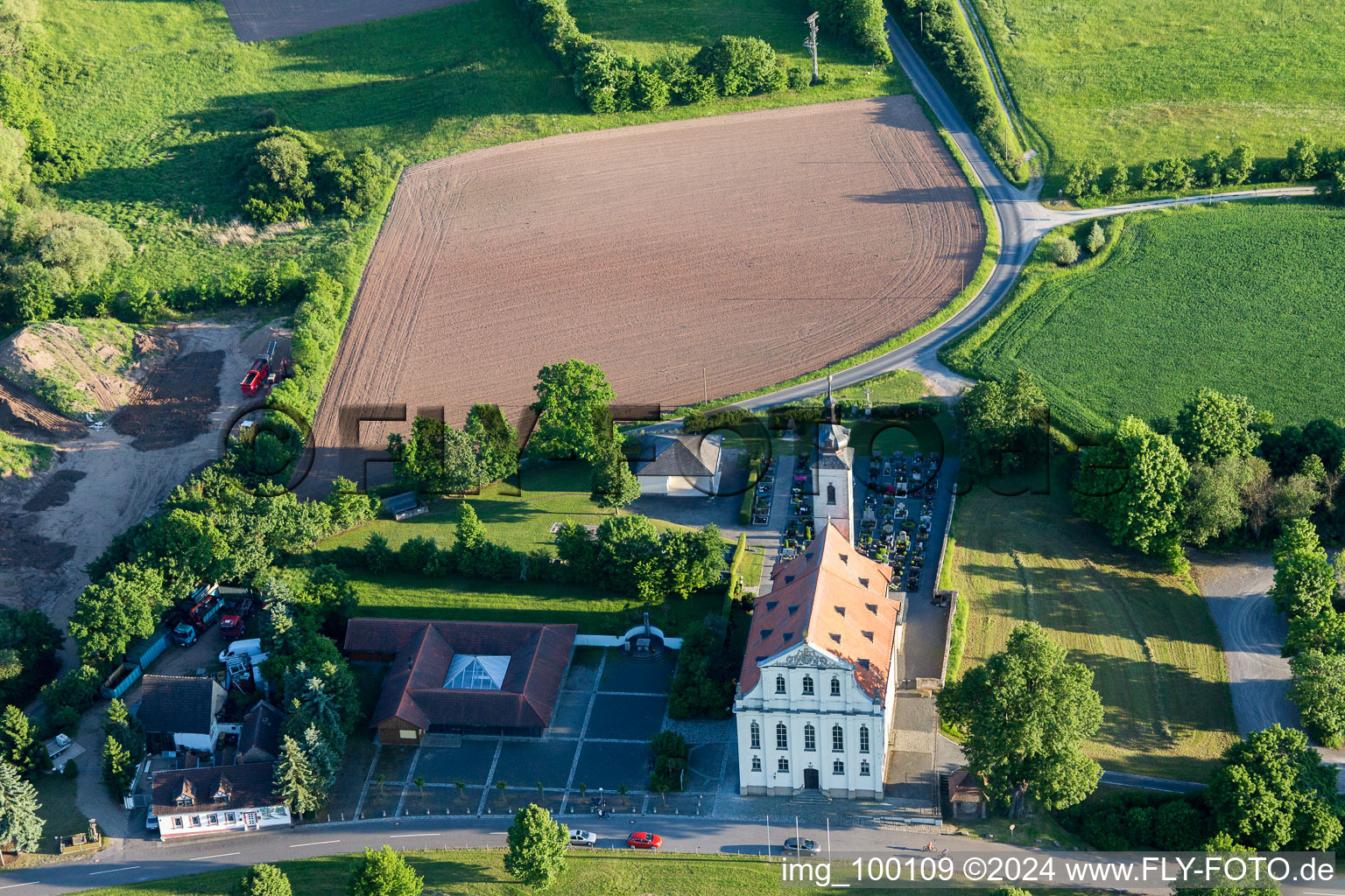 Limbach in the state Bavaria, Germany from the plane