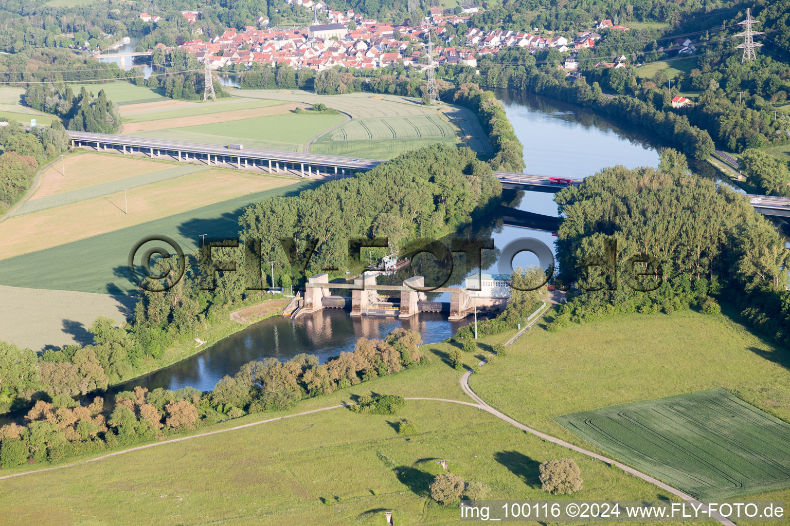 Drone image of Limbach in the state Bavaria, Germany