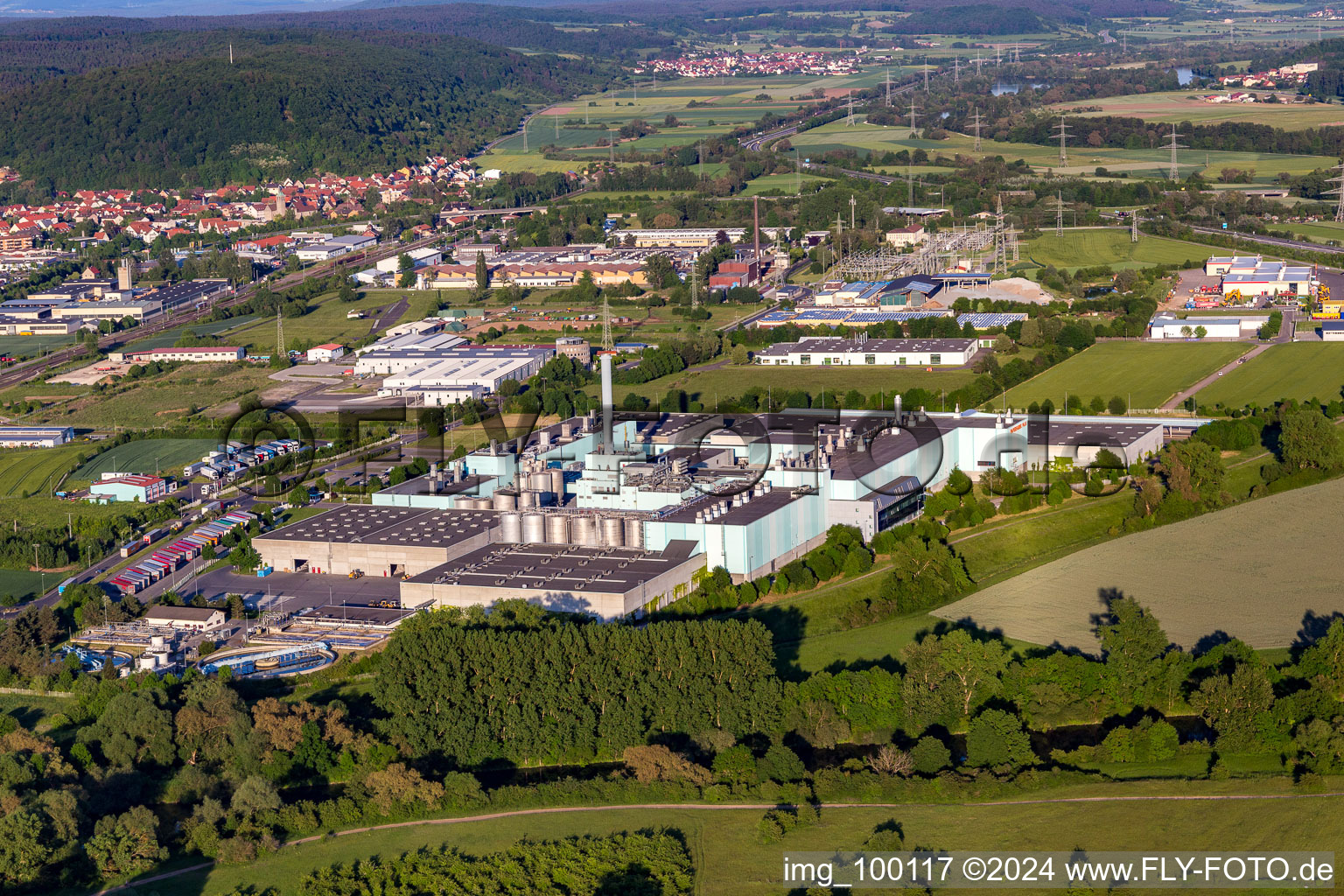 Paper mill Palm GmbH & Co. | Plant Eltmann in the district Limbach in Eltmann in the state Bavaria, Germany